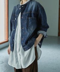 Fashion Letter/ファッションレター Fashion Letter ノーカラーデニムジャケット/504596077
