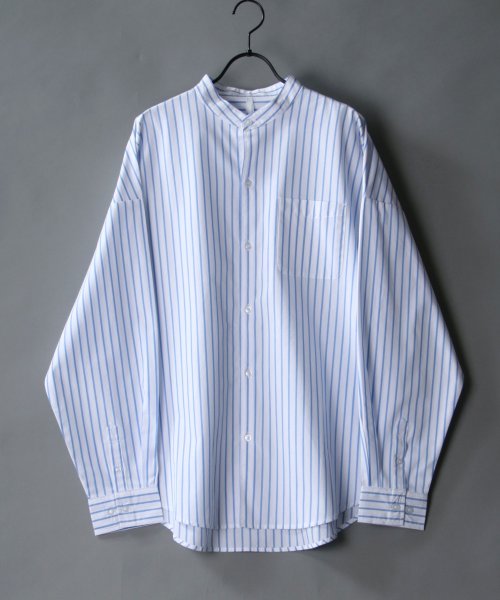 セール】【SITRY】Oversize Drop shoulder Band Collar broadcloth shirt/オーバーサイズ  ドロップショルダー(504598674) | SITRY(SITRY) - d fashion