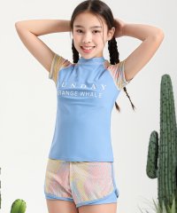 TeddyShop/水着 キッズ 女の子 セパレート トップス 半袖 ショートパンツ 上下セット/504599951