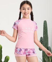 TeddyShop/テディショップ Teddyshop キッズ水着 カラフルメッシュ半袖ラッシュガード+ショートパンツ 上下2点セット/504599951