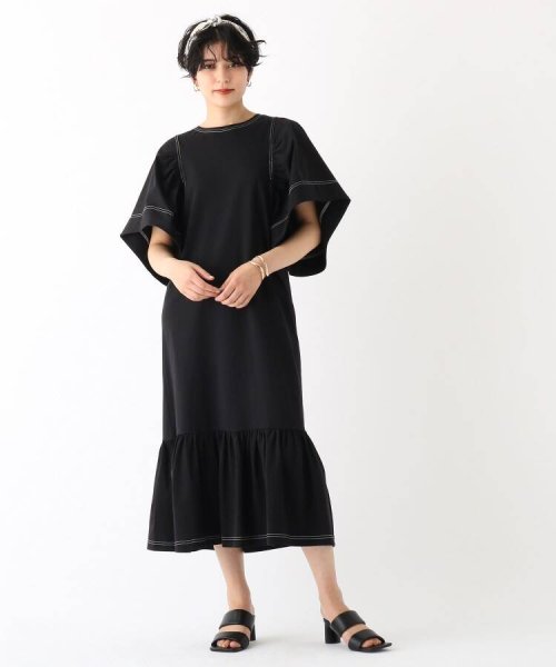 セール60 Off C 配色ステッチ フレアデザインワンピース オペークドットクリップ Opaque Clip D Fashion