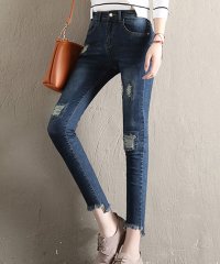 TeddyShop/テディショップ Teddyshop レディース シンプルダメージ加工スキニーデニムパンツ/504600160