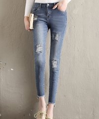 TeddyShop/テディショップ Teddyshop レディース シンプルダメージ加工スキニーデニムパンツ/504600160