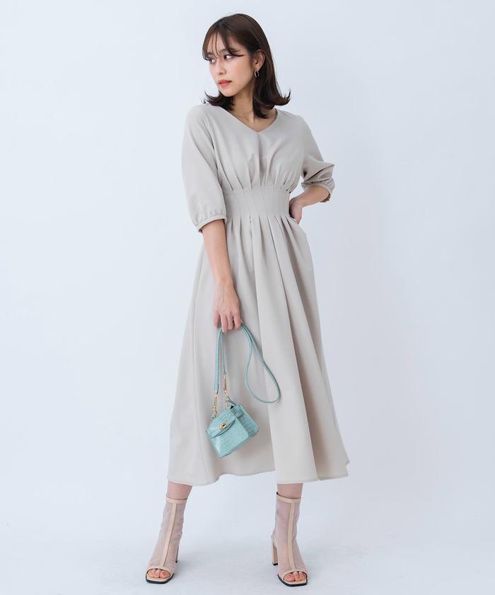 ウエストタック5分袖ワンピース(504606899) | AND COUTURE(AND ウエストタック5分袖ワンピース(504606899) | AND COUTURE(AND