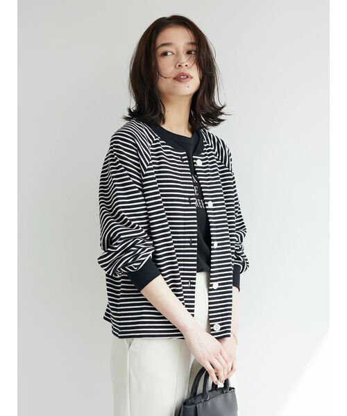 セール 先染めボーダーカーディガン グリーンパークス Green Parks D Fashion