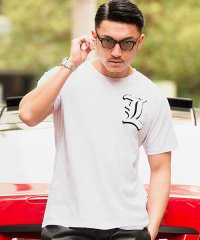 SB Select/LUXE/R サガラロゴ刺繍クルーネック半袖Tシャツ メンズ 半袖 ブランド カジュアル おしゃれ トップス スポーツ ロゴ ワッペン ファッション カットソー/504608081