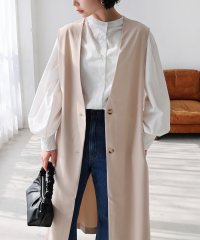 and　Me.../アンドミー andme とろみ素材Vネックロングジレ ワンピース/504608375