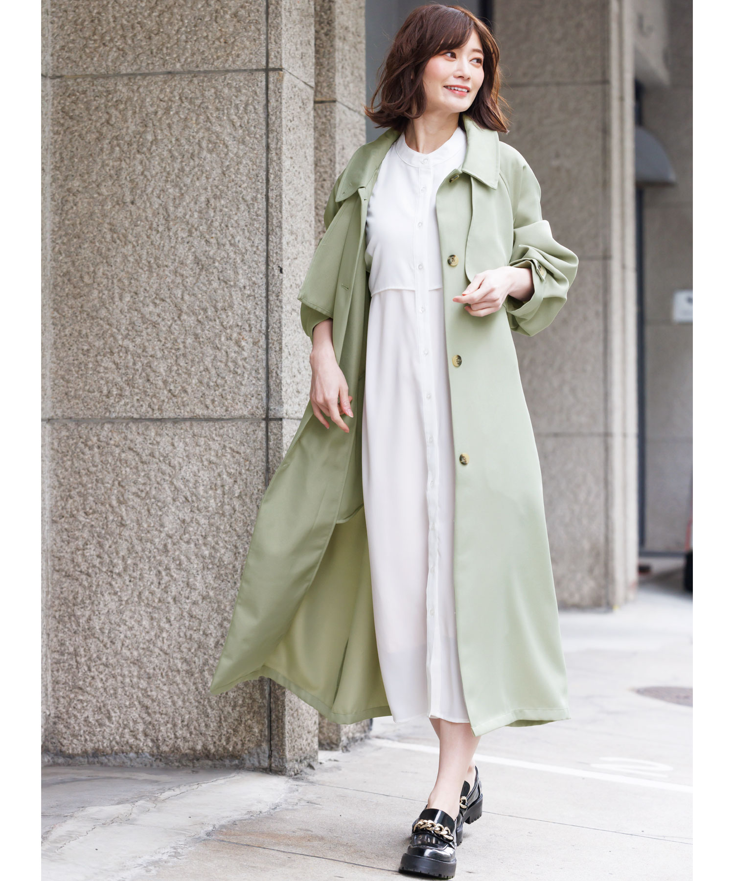 トレンチコート(グリーン・カーキ・緑色)のファッション通販 - d fashion