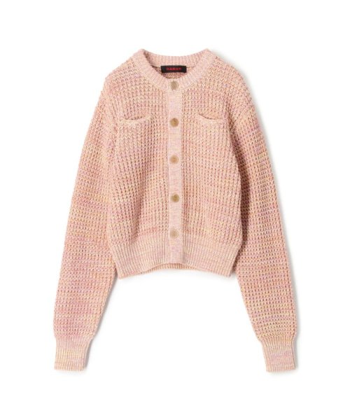 CABaN コットンカシミヤミックスワッフル クルーネックカーディガン