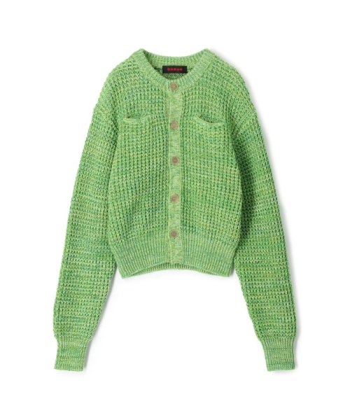 CABaN コットンカシミヤミックスワッフル クルーネックカーディガン