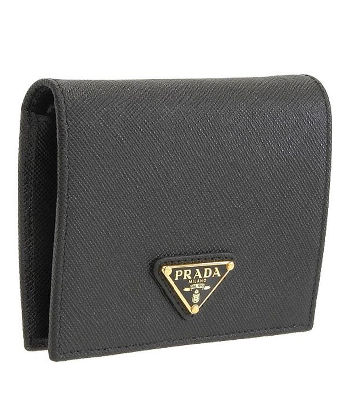 PRADA プラダ SAFFIANO TRIANGLE サフィアーノ トライアングル 二つ折 PRADA プラダ SAFFIANO TRIANGLE サフィアーノ トライアングル 二つ折