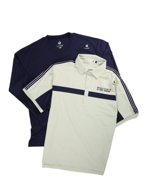 大きいサイズ】ルコックスポルティフ ゴルフ/le coq sportif GOLF インナー付き ストレッチ半袖シャツ 
