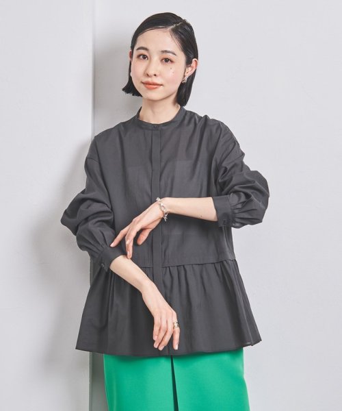 ＜UNITED ARROWS＞バンドカラー ペプラム シャツ B