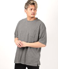 LUXSTYLE/ワッフルロング丈BIG半袖Tシャツ/Tシャツ メンズ 半袖Tシャツ ワッフル ロング丈 ビッグシルエット/504615203