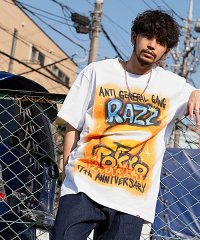 razz/ラズ RAZZ RAZZIS 周年スプレープリントTシャツ メンズ RAZZIS ラズ ブランド おしゃれ 大人 トップス カットソー 白 ストリートファッショ/504616146