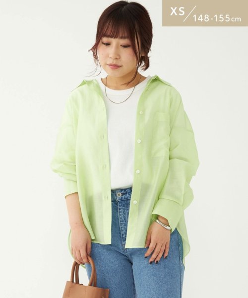 【WEB限定】［ XS /H148－155cm］シアー ローン オーバー シャツ