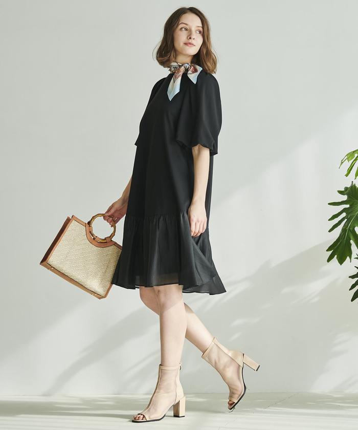 セール】異素材切替ワンピース(504621333) | AND COUTURE(AND