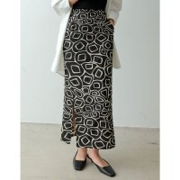 Re:EDIT/リエディ Re:EDIT [低身長サイズ有]線アート柄スリットタイトスカート/504621567