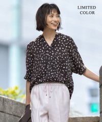 iCB/【WEB限定カラーあり・洗える】Back Satin Amunzen キーネックブラウス/504621792