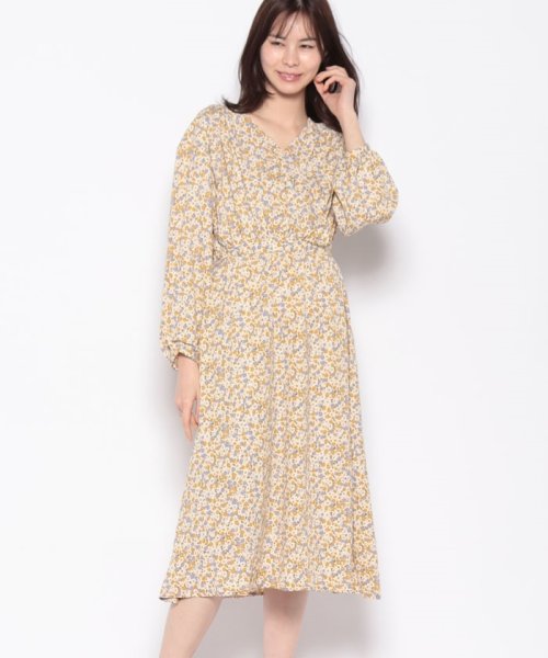 セール Ehka Sopo エヘカソポ 花柄カシュクールワンピース Offprice Ec Offprice Ec D Fashion
