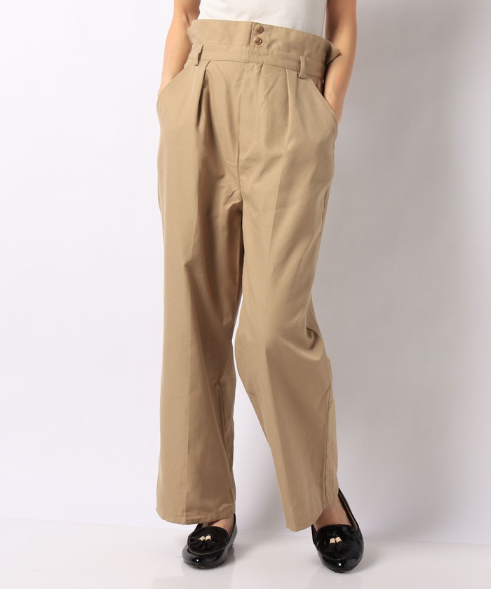 セール 63%OFF】【ehka sopo/エヘカソポ】ハイウエストパンツ