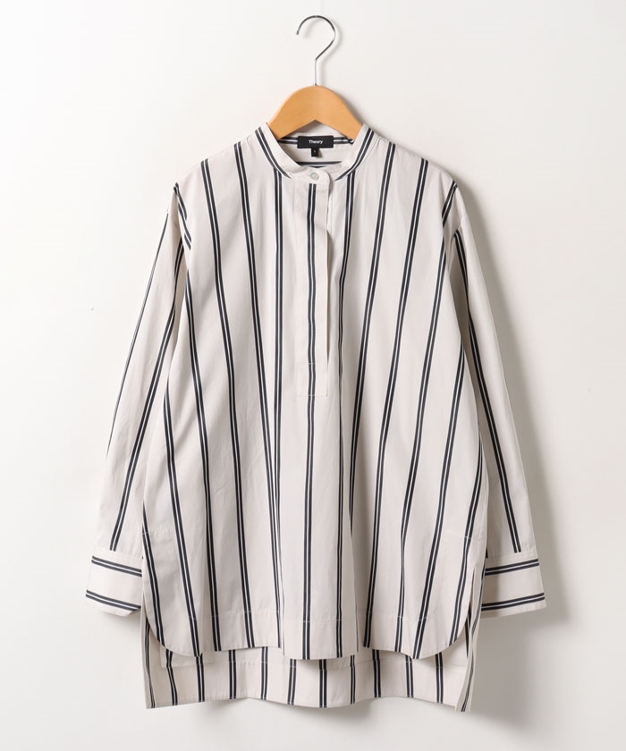 ブラウス VENTURA STRIPE HI LOW TUN(504608186) | セオリー