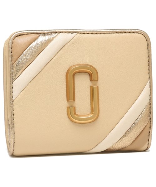 セール マークジェイコブス 二つ折り財布 グラムショット ミニ財布 ベージュ レディース Marc Jacobs S161l01re21 280 マークジェイコブス Marc Jacobs D Fashion