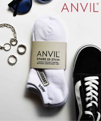 ANVIL/アンヴィル ANVIL 「消臭加工」3足セット パイル 3パック スポーツ アンクル ソックス 靴下 /3P Ankle Socks/ANS030 アンビル ア/504600520