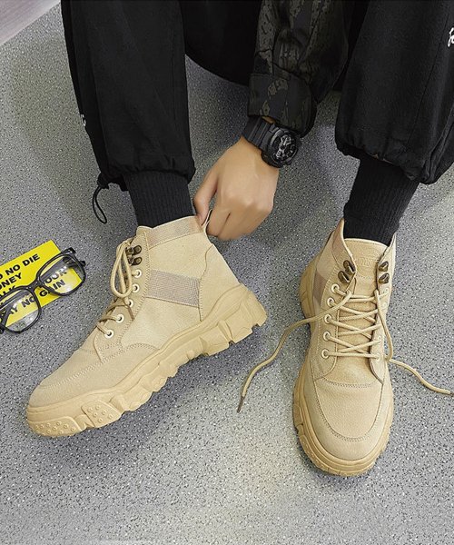 ハイソール厚底レースアップハイカットスニーカー Aimoha アイモハ Aimoha D Fashion
