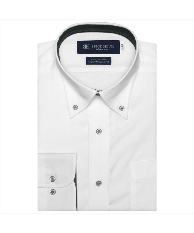 最新人気 超形態安定 ボタンダウンカラー 長袖ビジネスワイシャツ 綿100% トーキョーシャツ 古典 TOKYO SHIRTS