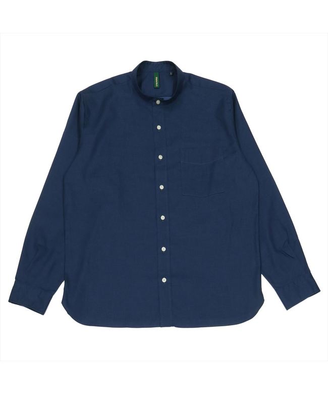 形態安定 スタンド デニムライク ラウンドテール 長袖カジュアルシャツ 一番の贈り物 SHIRTS TOKYO 非売品 トーキョーシャツ