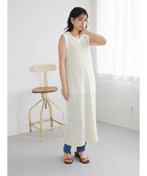 セール 透かし編みニットキャミワンピース アメリカンホリック American Holic D Fashion