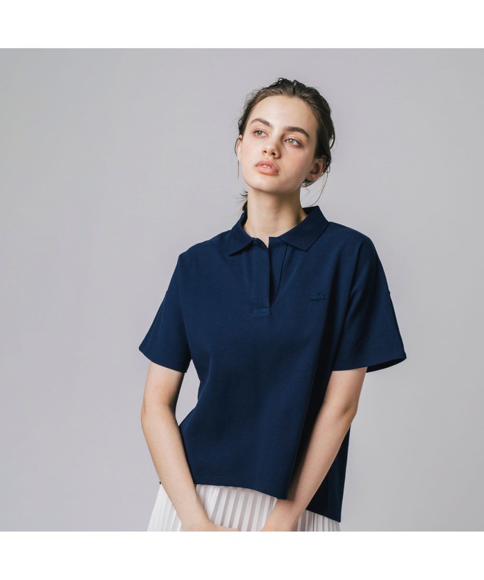 LACOSTE ラコステ　スキッパーネックポロ　ポロシャツ　半袖 セール 30%OFF】ラコステ LACOSTE スキッパーネックポロシャツ
