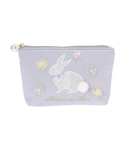 メゾンドフルール☆イースターラビットビッグリボンポーチ☆新品未使用☆タグつき Maison de FLEUR（メゾンドフルール）の「イースターラビット