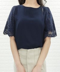 Lace Ladies/シフォンレース半袖ブラウス/504633507