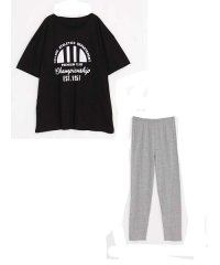 bombshell/ボムシェル bombshell セットアップ セットアップ Uネック 半袖 リブパンツ Tシャツ ゴム ベーシック 練習着 ルームウェア 2P Bbomb/504629551