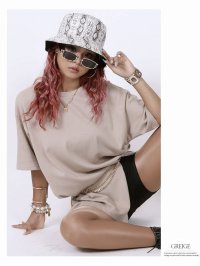 bombshell/ボムシェル bombshell 半袖Tシャツ ビックTシャツ 無地 スリット 半袖 トップス オーバーサイズ カラーTシャツ レディース クルーネック ダンス /504629577