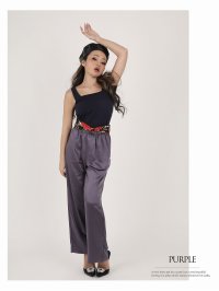 bombshell/ボムシェル bombshell パンツ・サルエルパンツ ロングパンツ ワイドパンツ サテン ヴィンテージ シンプル ワンカラー レッスン着 コスチューム ダンス/504629603