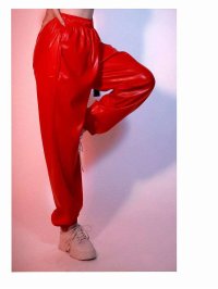 bombshell/ボムシェル bombshell パンツ・サルエルパンツ フェイクレザー パンツ ゴム HIPHOP ダンス 衣装 コスチューム ステージ映え ダンスパンツ 無地/504629619