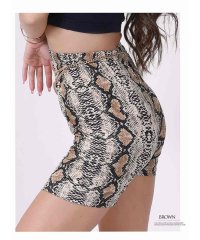 bombshell/ボムシェル bombshell インナーパンツ・ショートパンツ パイソン ヘビ柄 ショート ストレッチ ウエストゴム フィットネス インナー スパッツ ダンス衣/504629670