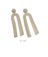 bombshell/ボムシェル bombshell アクセサリー フリンジ ロングピアス ラインストーン ボリューム ビッグサイズ ジャラジャラ 大きめピアス クラブ ダンス小物 /504629739