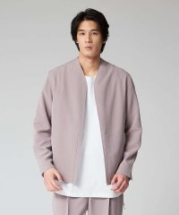 ABAHOUSE/【セットアップ対応】ストレッチ ノーカラー Vネック オーバーサイズ シャツジャ/504633910