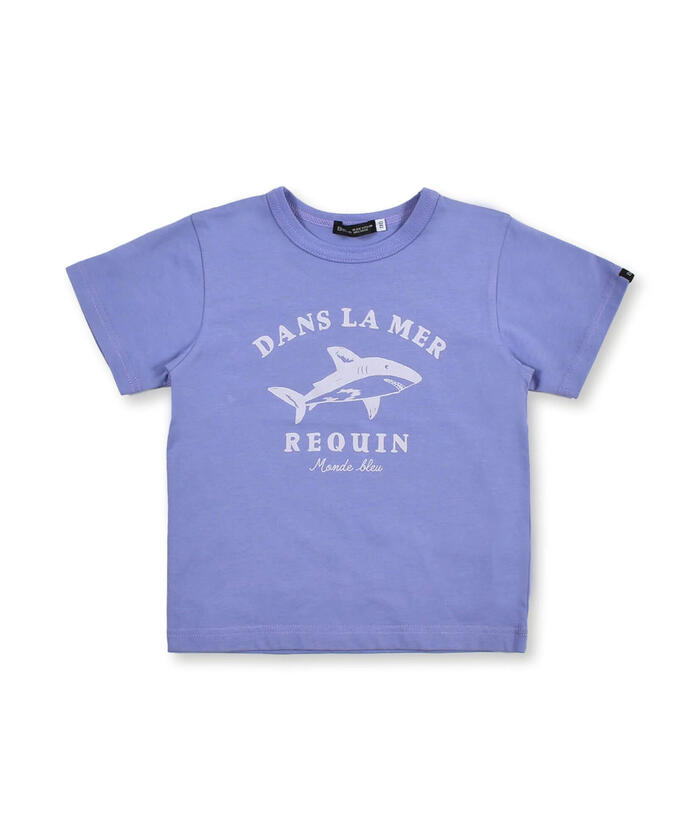 クーポン】【 吸水速乾 】 サメ ロゴ アニマル プリント Tシャツ