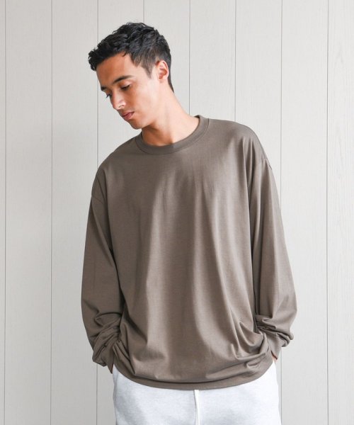 H>COTTON CREW NECK LONG SLEEVE T-SHIRT/Tシャツ.(503949970