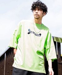 CavariA/CavariA バタフライ刺繍入りクルーネックドルマンスリーブビッグTシャツ メンズ 半袖 大きいサイズ ビッグシルエット オーバーサイズ ドルマンスリーブ プ/504638223