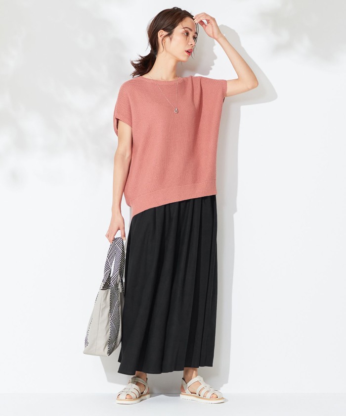 セール 30%OFF】【接触冷感・UVケア】清涼リネン ガウチョパンツ