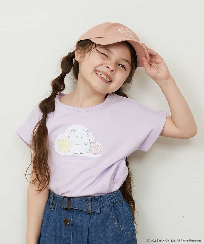 ★sale★今期物★FLYGIRL★フライガール★デコ立体Tシャツ★スパンコール トゥインクルスパンコールTシャツ[品番：ITKW0001036]｜a.v.v