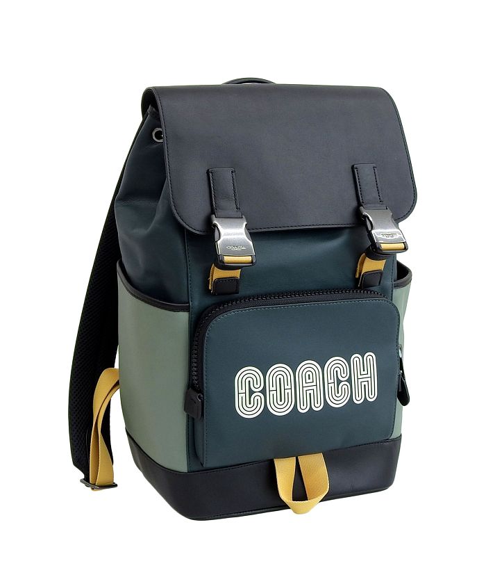 Coach コーチ TRACK BACKPACK IN COLORBLOCK WITH COACH PATCH 