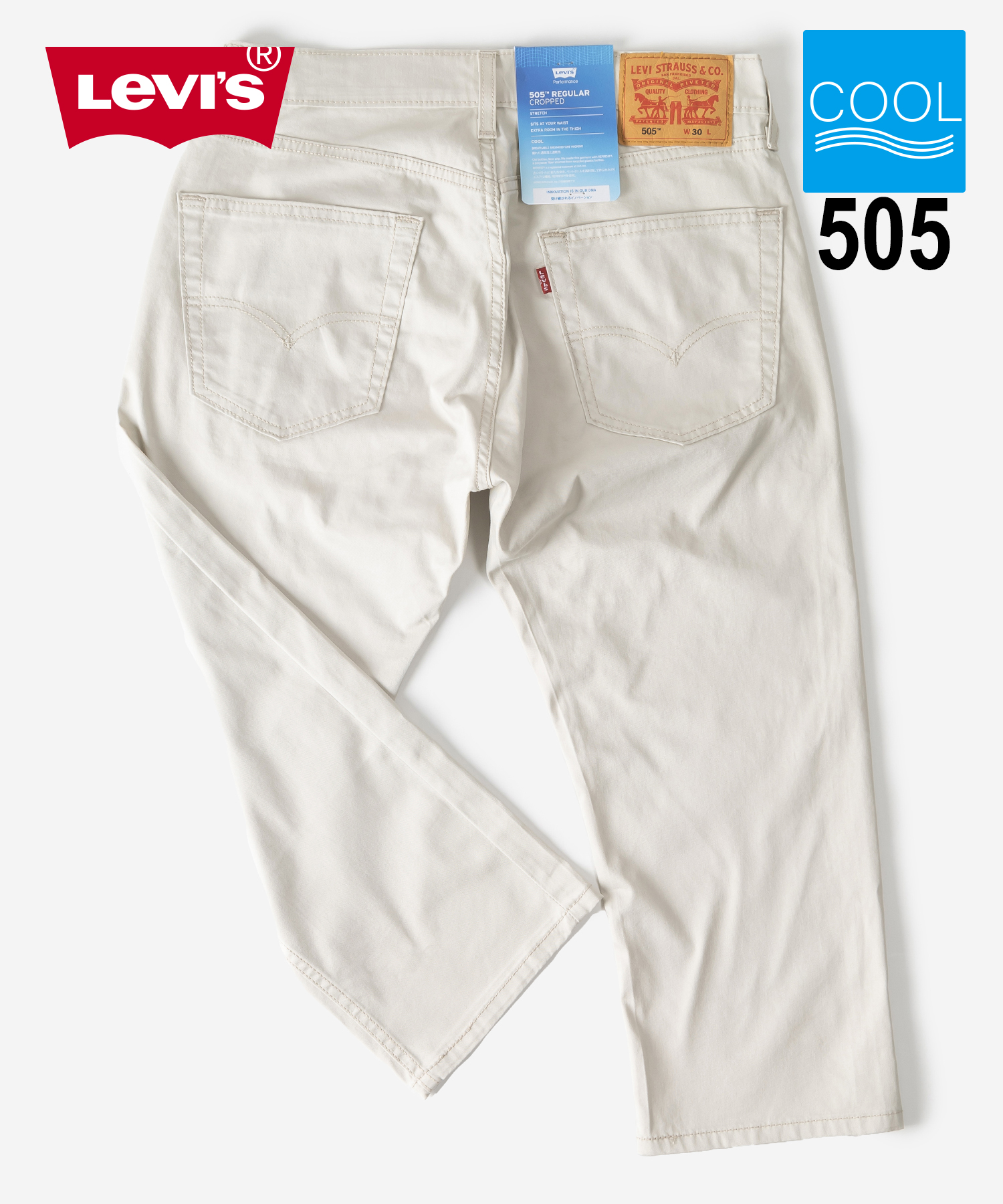 LEVI'S】 リーバイス 505 クロップド クールマックス チノパン LEVI'S】 リーバイス 505 クロップド クールマックス チノパン