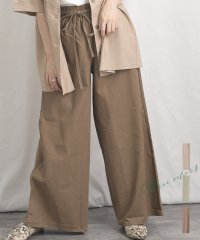 ARGO TOKYO/Cotton linen wide pants 22021　コットンリネンワイドパンツ　リネンパンツ　リネンワイドパンツ　ボトムス　イージーパンツ　ウエストゴム/504647152